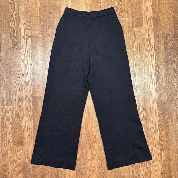 St John Collection Wide Leg Ribbed Knit Wool Blend Stretch Pants Womens 2 - Picture 4 of 9